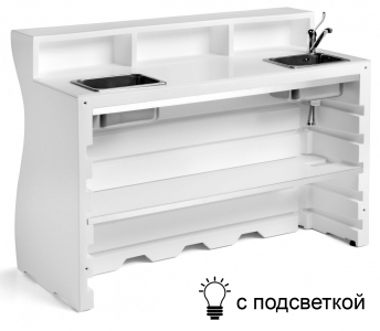 Bartolomeo Стойка светящаяся барная с мойкой и ящиком для льда