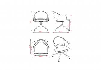 Кресло офисное с обивкой-thumbs-Фото3