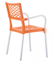 Кресло пластиковое Siesta Contract Bella алюминий, полипропилен оранжевый Фото 8