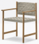 Кресло деревянное плетеное PEDRALI Griante тик, роуп натуральный, кофе Фото 2