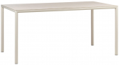 Стол обеденный ламинированный Nardi Piave 160х90 алюминий, компакт-ламинат HPL бежевый Фото 1