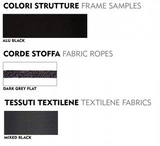 Комплект плетеной мебели Grattoni Tahiti алюминий, роуп, текстилен черный, темно-серый, черный Фото 3