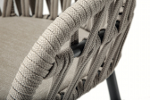 Комплект плетеной мебели Grattoni Tahiti алюминий, роуп, текстилен антрацит, серый, тортора Фото 4