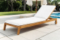 Шезлонг-лежак деревянный с матрасом Tagliamento Jack тик, ткань натуральный Фото 4