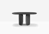 Стол обеденный PEDRALI Elinor сталь, кожа, компакт-ламинат HPL черный Фото 5