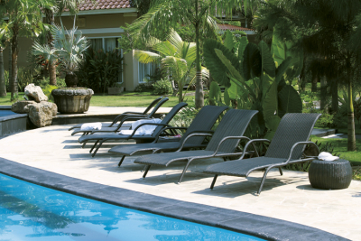 Шезлонг-лежак плетеный Giardino Di Legno Waikiki  алюминий, искусственный ротанг натуральный Фото 7