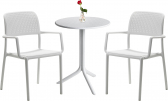 Комплект пластиковой мебели Nardi Step Bora стеклопластик белый Фото 1