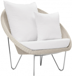 Кресло лаунж плетеное с подушками-thumbs-Фото1