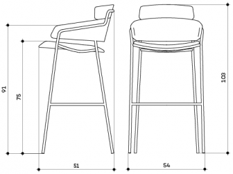 Кресло барное с обивкой-thumbs-Фото3