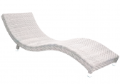 Лежак плетеный Rossanese Ocean алюминий, искусственный ротанг белый Фото 1