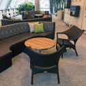 Кресло лаунж плетеное JANUS et Cie Amari алюминий, искусственный ротанг бамбуковый зеленый Фото 19