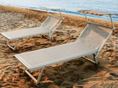 Шезлонг-лежак металлический Magnani Maxi Relax алюминий, текстилен Фото 1