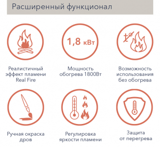 Напольный электрический камин Electroluх черный Фото 4
