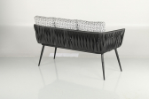 Диван металлический плетеный с подушками Caris Taken алюминий, роуп, ткань Фото 9