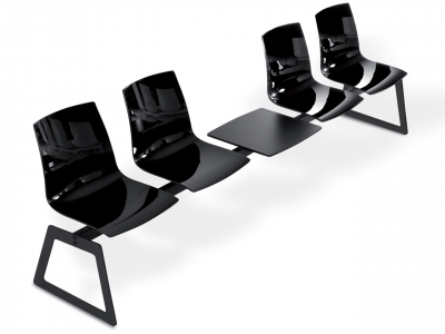 Система с четырьмя сиденьями и столиком PAPATYA X-Treme Bench сталь, поликарбонат Фото 5