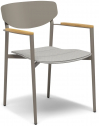 Кресло металлическое SNOC Finol алюминий, тик, ткань шампанское Фото 1