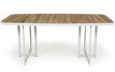 Стол деревянный обеденный RosaDesign Arizona алюминий, тик натуральный Фото 1