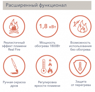 Напольный электрический камин Electroluх черный Фото 5