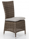Стул плетеный с подушкой BraFab Ninja Brown алюминий, искусственный ротанг, ткань коричневый Фото 1