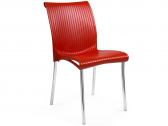 Стул пластиковый Nardi пластик, хромированная сталь красный Фото 1