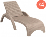 Комплект плетеных шезлонгов GS 1009 (Fiji) Set 4