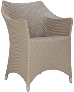 Кресло плетеное JANUS et Cie Amari алюминий, искусственный ротанг палладиевый саржевый Фото 1