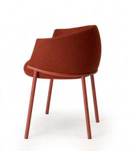 Кресло металлическое c обивкой Scab Design Koala сталь, технополимер, шерсть красный Фото 7