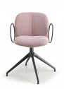 Кресло офисное с обивкой Scab Design Mentha Pop алюминий, технополимер, ткань черный, розовый Фото 4