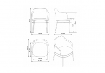 Кресло металлическое с обивкой-thumbs-Фото3