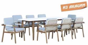 Комплект обеденной деревянной мебели на 8 персон-thumbs-Фото1