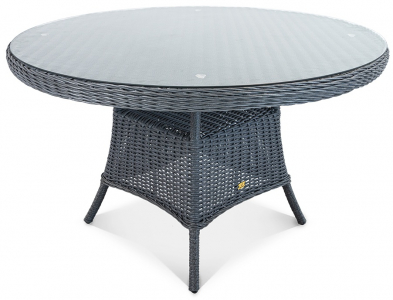 Стол плетеный обеденный ReeHouse Primo алюминий, искусственный ротанг, стекло млечный путь Фото 1