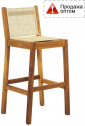 Стул деревянный барный Tagliamento Mindos Textilene ироко, текстилен Фото 1