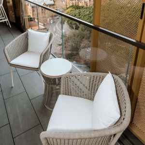 Кресло плетеное с подушками JANUS et Cie Knot алюминий, роуп, акрил окаменелость Фото 9