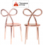 Комплект пластиковых стульев Qeeboo Ribbon Metal Finish Set 2 полипропилен розовое золото Фото 2