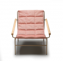 Кресло лаунж металлическое Scab Design Dress Code Glam Indoor сталь, дуб, ткань sunbrella тортора, розовый Фото 4