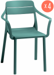 Комплект пластиковых кресел Cassia Set 4