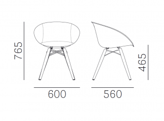 Кресло с обивкой на деревянных ножках-thumbs-Фото3