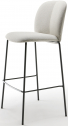 Стул полубарный с обивкой Scab Design Mentha Pop сталь, технополимер, ткань антрацит, слоновая кость Фото 1
