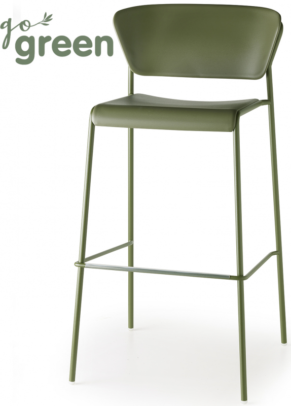 Стул пластиковый полубарный Lisa Technopolymer Go Green
