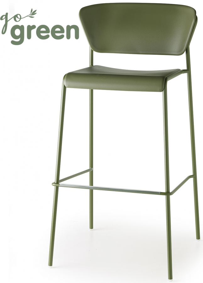 Стул пластиковый полубарный Lisa Technopolymer Go Green