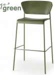 Стул пластиковый барный Lisa Technopolymer Go Green
