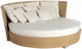 Лаунж-диван плетеный с матрасом-thumbs-Фото1