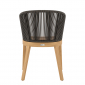 Кресло плетеное с подушкой JANUS et Cie Heron тик, алюминий, роуп, акрил натуральный, ореховый Фото 5