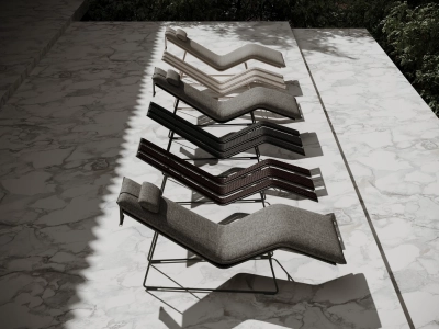 Шезлонг плетеный с матрасом SNOC Veu Terra алюминий, искусственный ротанг, олефин коричневый Фото 5