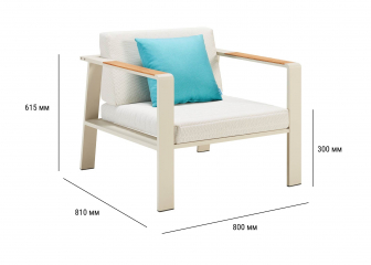 Кресло металлическое с подушкой-thumbs-Фото3