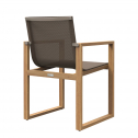Кресло деревянное JANUS et Cie Matisse Teak тик, алюминий, поливинил натуральный, мокко Фото 5