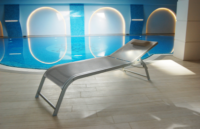 Шезлонг-лежак металлический Magnani Comfort алюминий, текстилен Фото 9