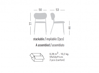 Стул на металлокаркасе с обивкой-thumbs-Фото3