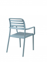 Кресло пластиковое Nardi Costa стеклопластик голубой Фото 6