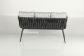 Диван металлический плетеный с подушками Caris Taken алюминий, роуп, ткань Фото 7
